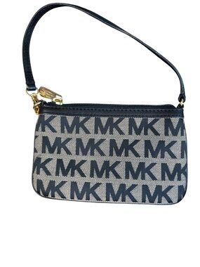 NWOT Michael Kors Black and Tan MK  Logo Wristlet